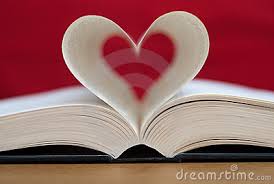 book with pages folded into a heart