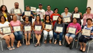 Graduates of a digital literacy class for Spanish speaking Evanston adults